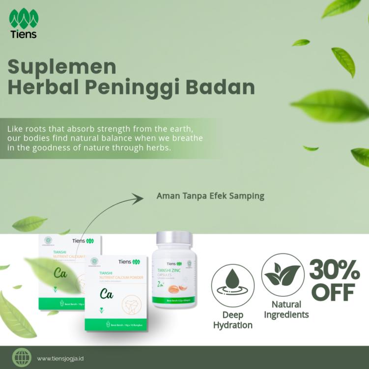 Manfaat Suplemen Herbal Tiens untuk Meningkatkan Tinggi Badan Secara Alami