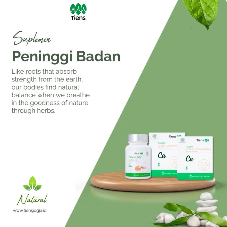 Peninggi Badan Terbaik dengan Konsumsi Produk Tiens
