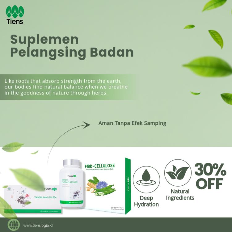 Suplemen Herbal Alami Pelangsing Badan Tiens