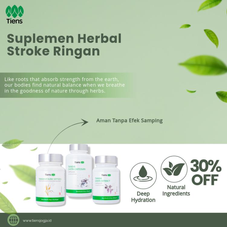 Suplemen Herbal Alami Tiens untuk Stroke Ringan