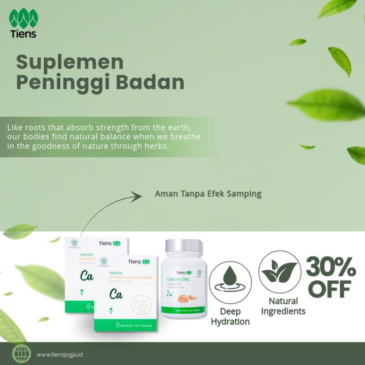Tiens: Suplemen Herbal Alami Peninggi Badan